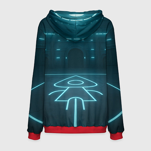 Мужская толстовка Игра в кальмара - игрок 067 бежит / 3D-Красный – фото 2