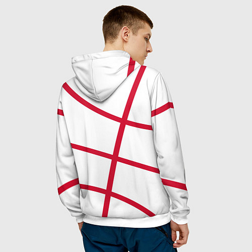 Мужская толстовка Трэйл Блэйзерс - белый мяч / 3D-Белый – фото 4