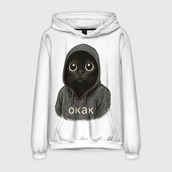 Мужская толстовка Мем окак с котом