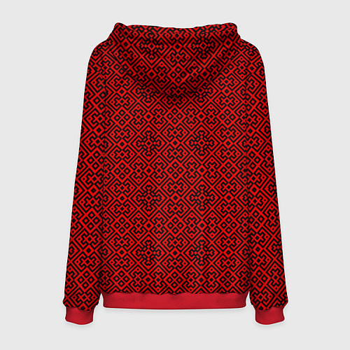 Мужская толстовка Традиционный орнамент славян / 3D-Красный – фото 2