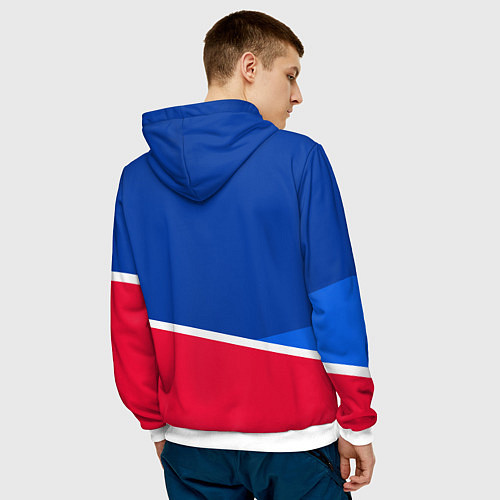 Мужская толстовка LA Clippers - basketball / 3D-Белый – фото 4