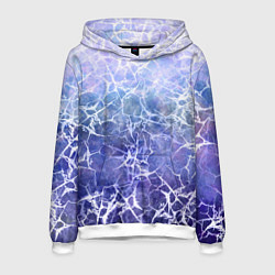 Мужская толстовка Абстракция - white web on blue background