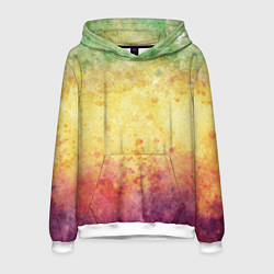 Мужская толстовка Абстракция - layers of green, yellow and red