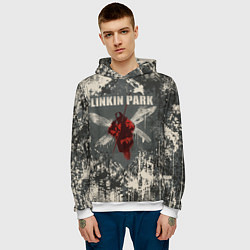 Толстовка-худи мужская Linkin Park - Hybrid Theory, цвет: 3D-белый — фото 2