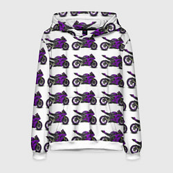Мужская толстовка Motorcycle purple
