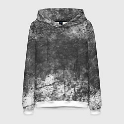 Мужская толстовка Абстракция - grey and white wall with cracks