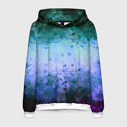 Мужская толстовка Абстракция - blue-green acid