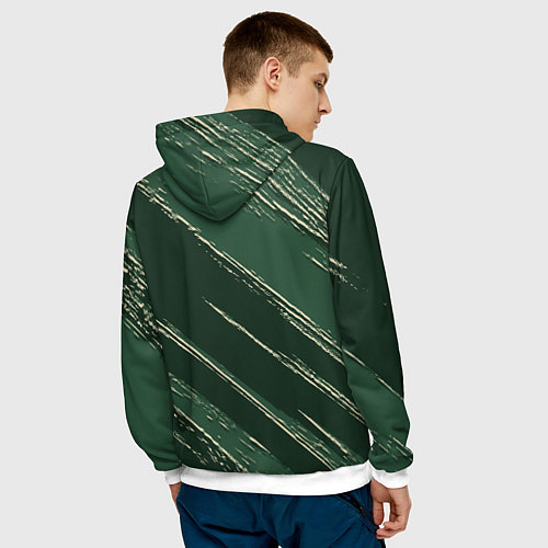 Мужская толстовка Милуоки Бакс - линии с потертостями / 3D-Белый – фото 4