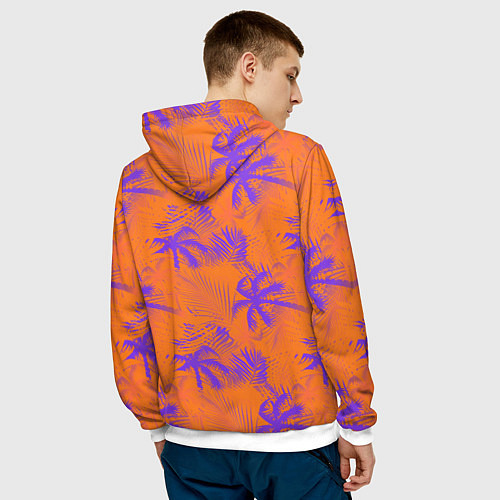 Мужская толстовка Palm orange / 3D-Белый – фото 4