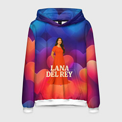 Мужская толстовка Lana Del Rey на фоне сердечек