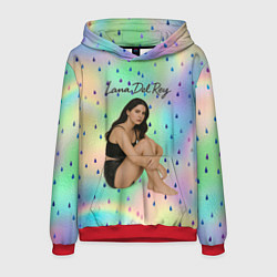 Мужская толстовка Lana Del Rey сидит обняв колени