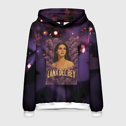 Мужская толстовка Lana Del Rey в фиолетовых облаках