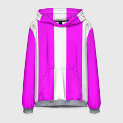Толстовка-худи мужская Color white pink line, цвет: 3D-меланж