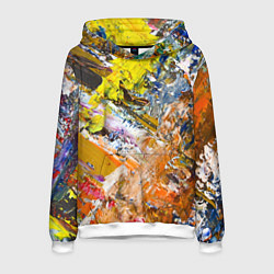 Мужская толстовка Живая Абстракция: Поток Цветов и Форм в Постоянном