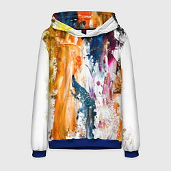 Мужская толстовка Разноцветные мазки кисти на палитре художника