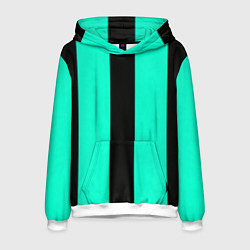 Мужская толстовка Color light blue white line