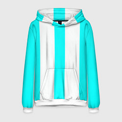 Мужская толстовка Color light blue white lines