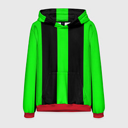 Мужская толстовка Color green black lines