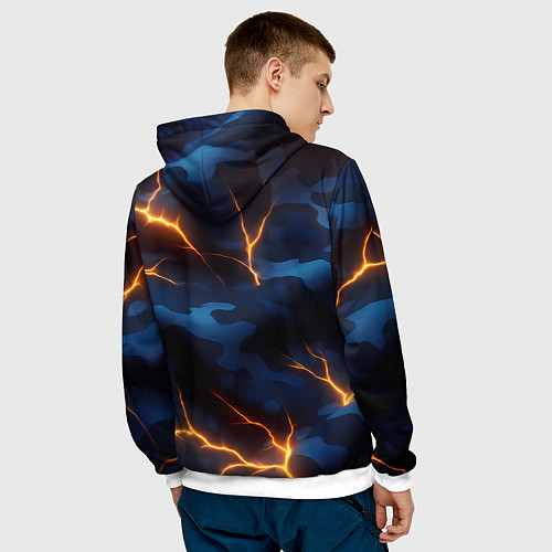 Мужская толстовка Объемные буквы ВМФ / 3D-Белый – фото 4