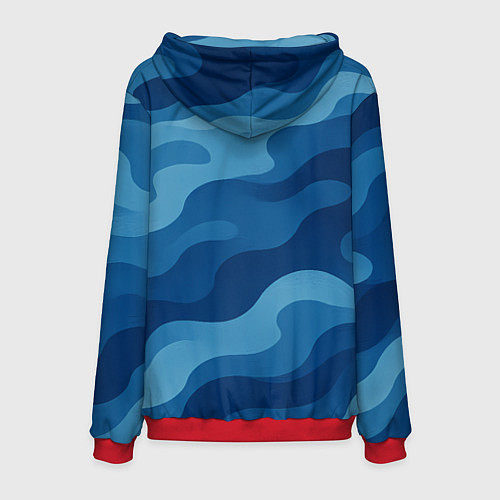 Мужская толстовка ВМФ медведь / 3D-Красный – фото 2