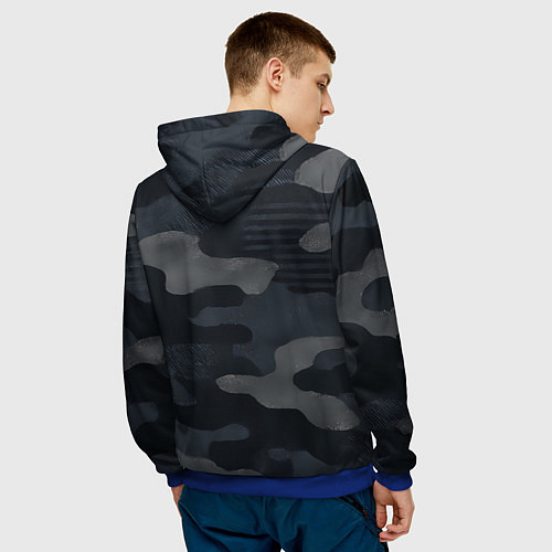 Мужская толстовка ВМФ русский медведь / 3D-Синий – фото 4