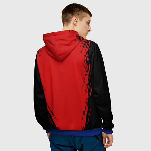 Мужская толстовка Они воин самурай / 3D-Синий – фото 4