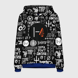 Толстовка-худи мужская Twenty one pilots rock logo, цвет: 3D-синий