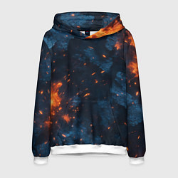 Мужская толстовка Синий камуфляж с искрами