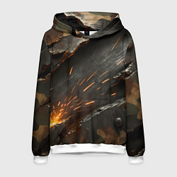 Мужская толстовка Искры метала под камуфляжем