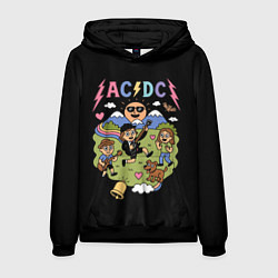 Мужская толстовка ACDC, мультяшный стиль