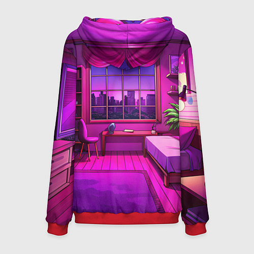 Мужская толстовка Дандадан Сиратори Айра с кофе / 3D-Красный – фото 2