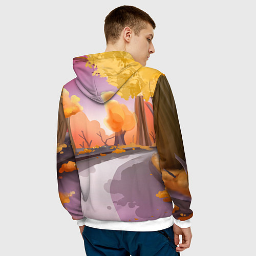 Мужская толстовка Сиратори Айра Дандадан с щенком / 3D-Белый – фото 4