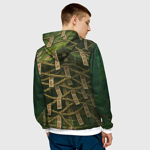 Мужская толстовка Сиратори Айра испуганная в полете / 3D-Белый – фото 4