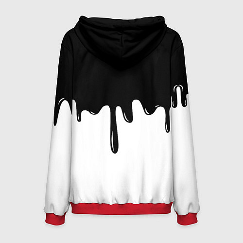 Мужская толстовка Doom logo жидкие краски / 3D-Красный – фото 2