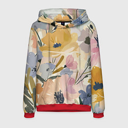 Мужская толстовка Цветы акварель