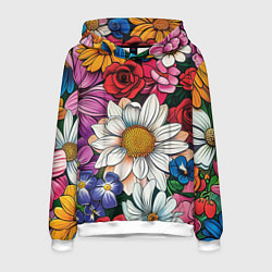 Мужская толстовка Крупные цветы