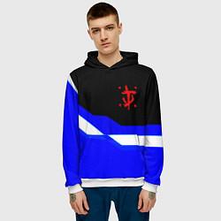 Толстовка-худи мужская Doom sport geometry, цвет: 3D-белый — фото 2