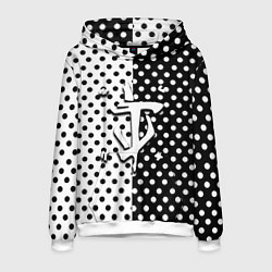 Мужская толстовка Doom точки черно белые