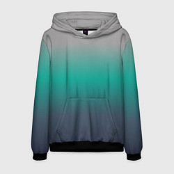 Мужская толстовка Градиент серо-зеленый