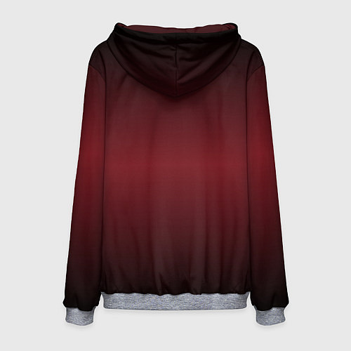 Мужская толстовка Градиент темно-бордовый / 3D-Меланж – фото 2