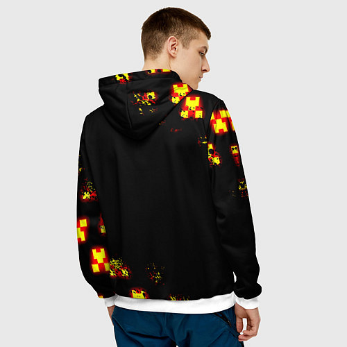 Мужская толстовка Doom x minecraft / 3D-Белый – фото 4