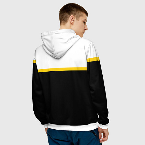 Мужская толстовка Бури обратятся к славе России Ушаков арт флаг / 3D-Белый – фото 4