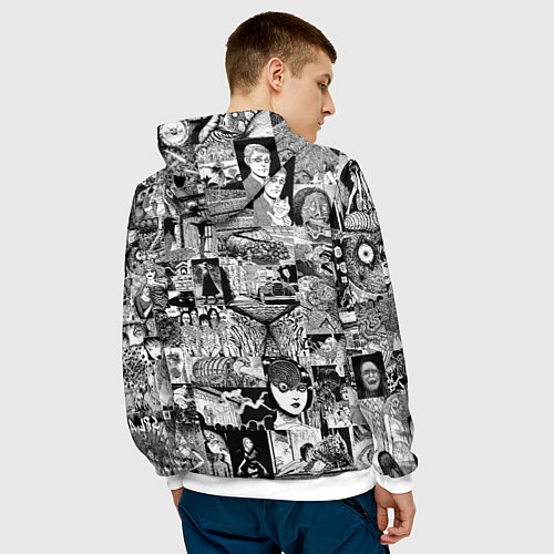 Мужская толстовка Horror World of Junji Ito / 3D-Белый – фото 4