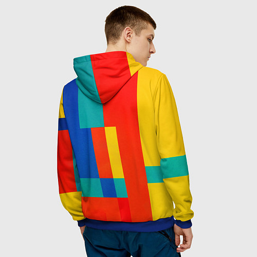 Мужская толстовка Перестрелка ковбоев поп-арт / 3D-Синий – фото 4