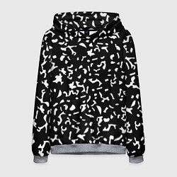 Толстовка-худи мужская Черный камуфляж, цвет: 3D-меланж