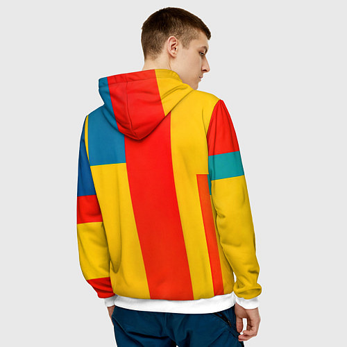 Мужская толстовка Гангстер поп-арт / 3D-Белый – фото 4