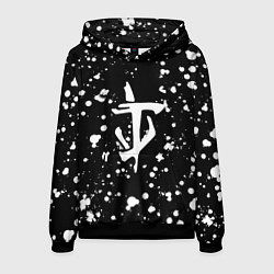 Мужская толстовка Doom белые краски текстура