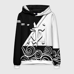 Толстовка-худи мужская Doom стильная геометрия, цвет: 3D-белый