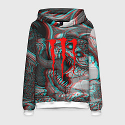 Толстовка-худи мужская Monster energy glitch, цвет: 3D-белый