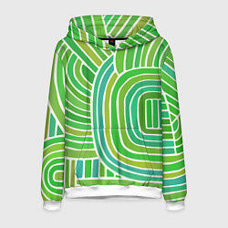 Мужская толстовка Абстрактный узор зеленый